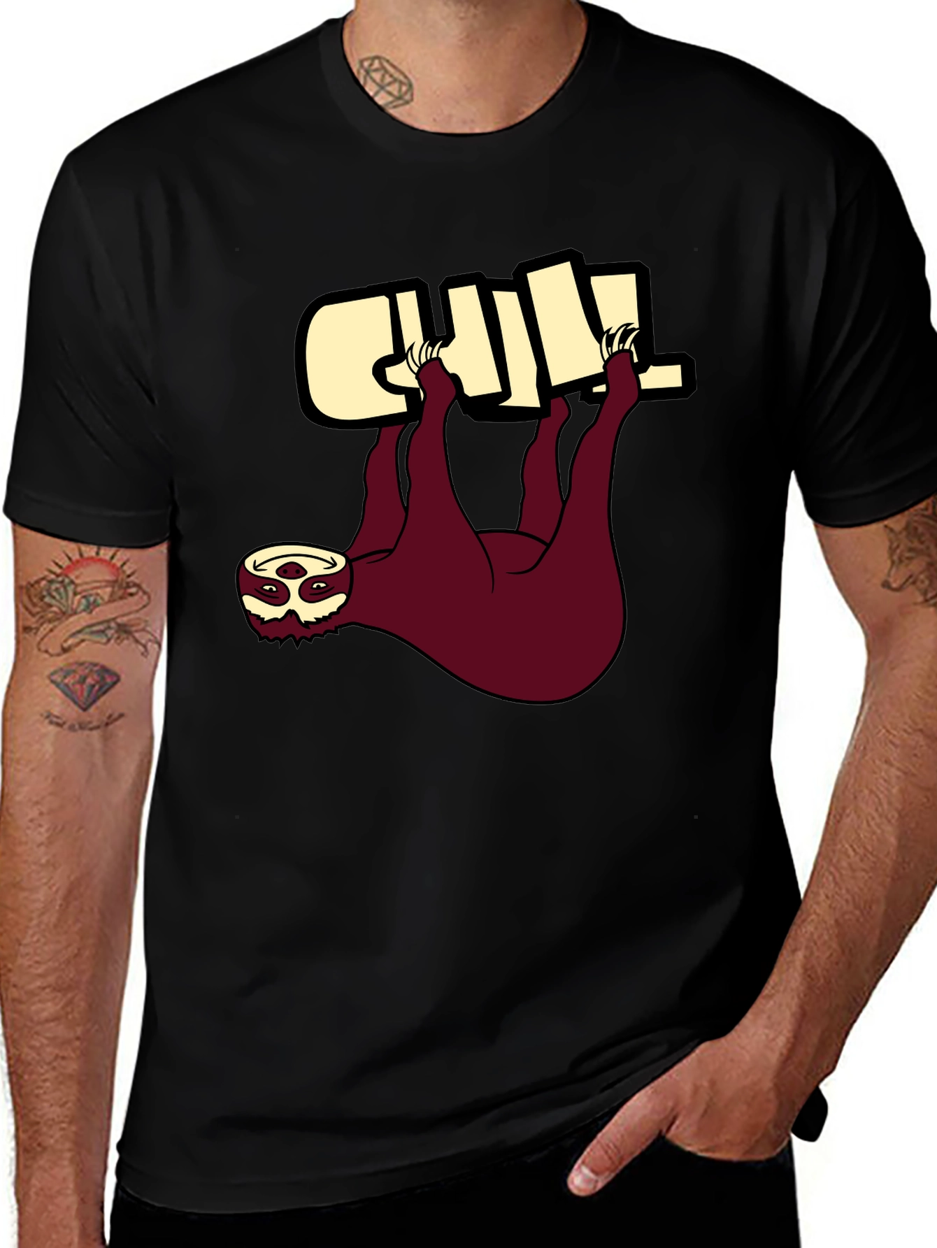 Chill Sloth Graphic Tee - Relaxed Fit