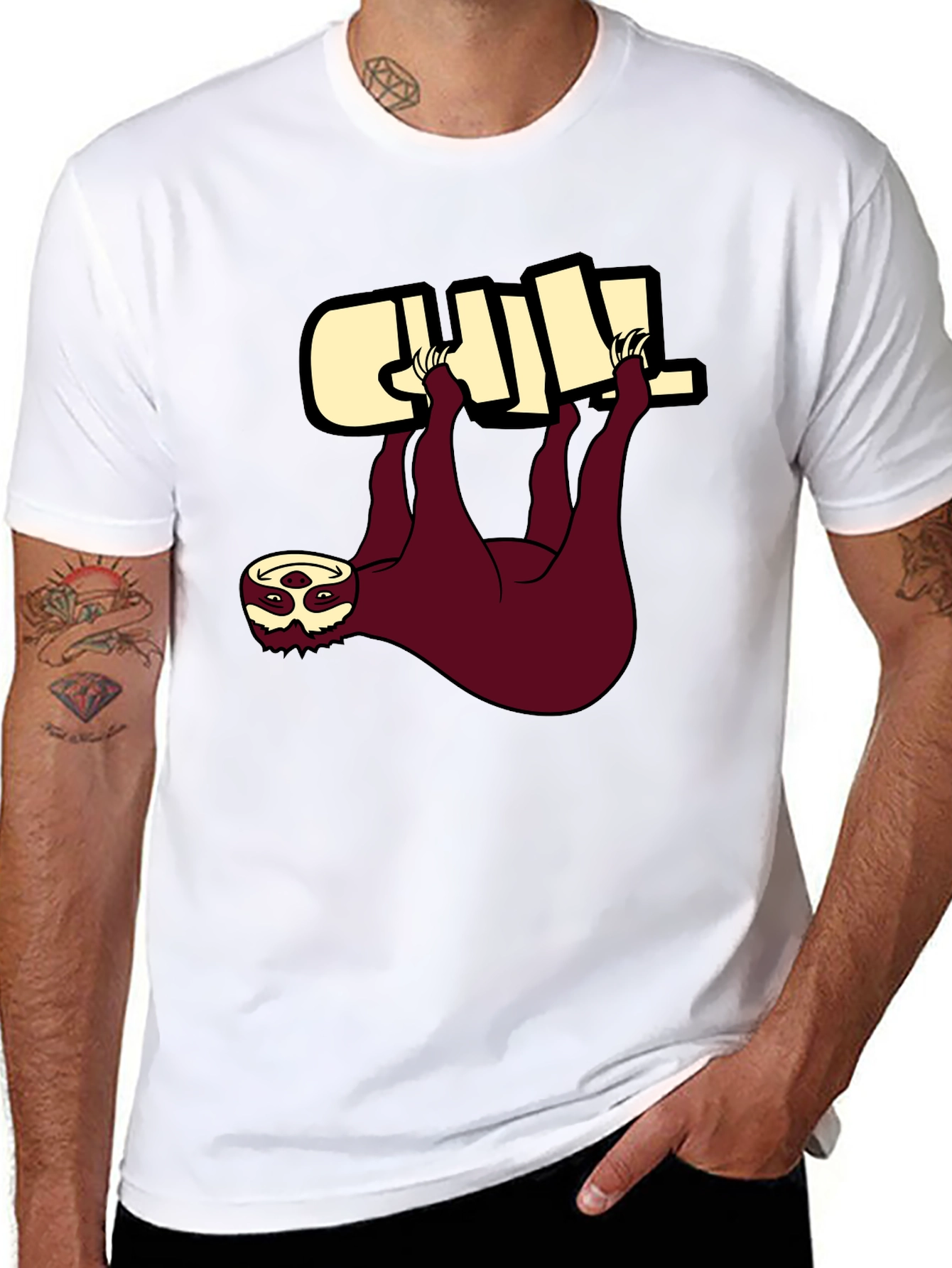 Chill Sloth Graphic Tee - Relaxed Fit