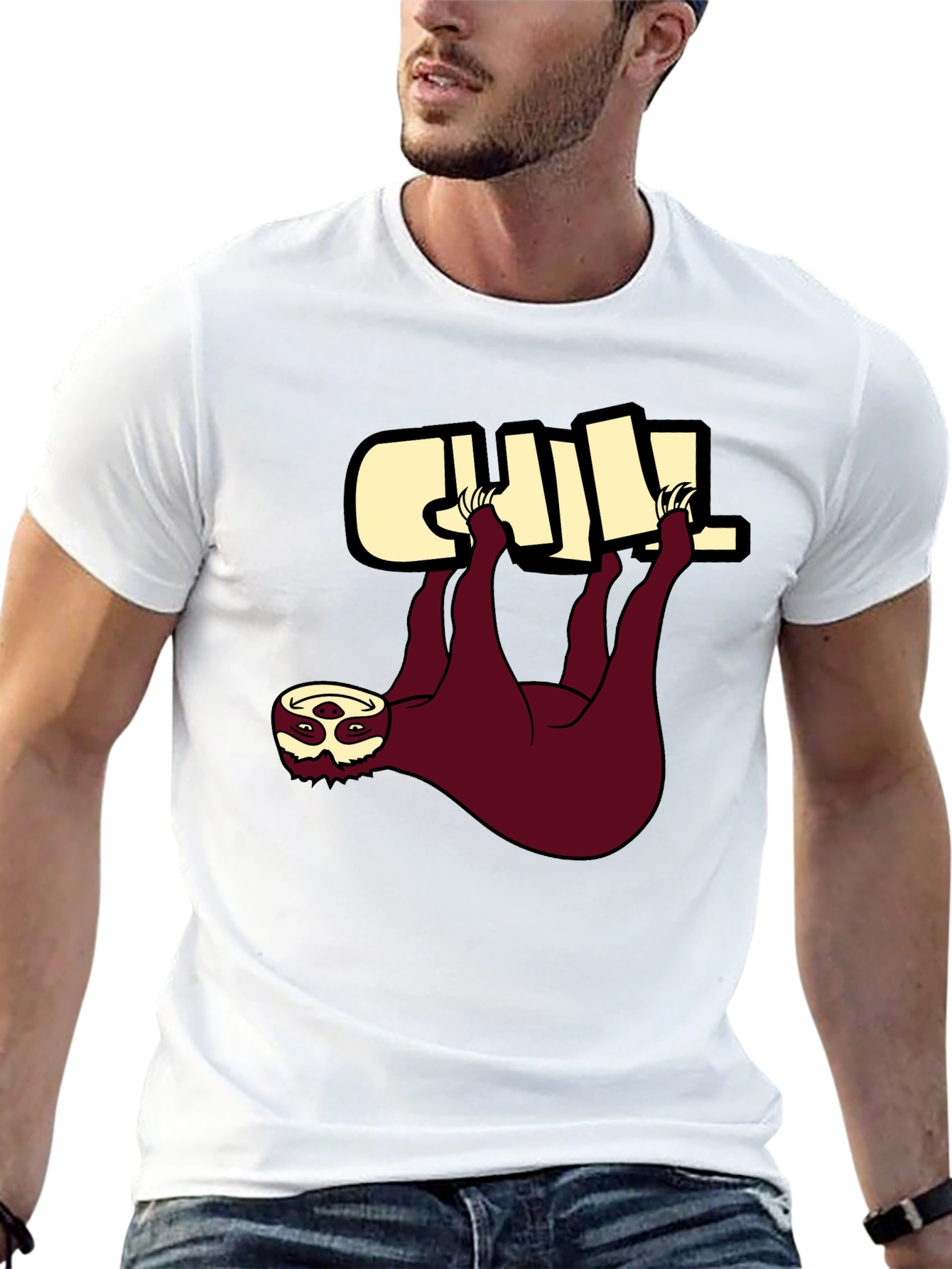 Chill Sloth Graphic Tee - Relaxed Fit