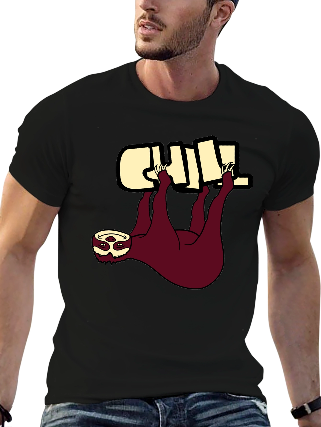 Chill Sloth Graphic Tee - Relaxed Fit