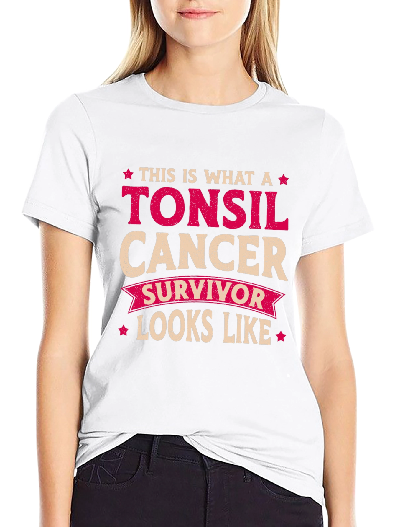Tonsil Cancer Survivor Graphic T-Shirt