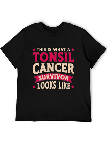 Tonsil Cancer Survivor Graphic T-Shirt