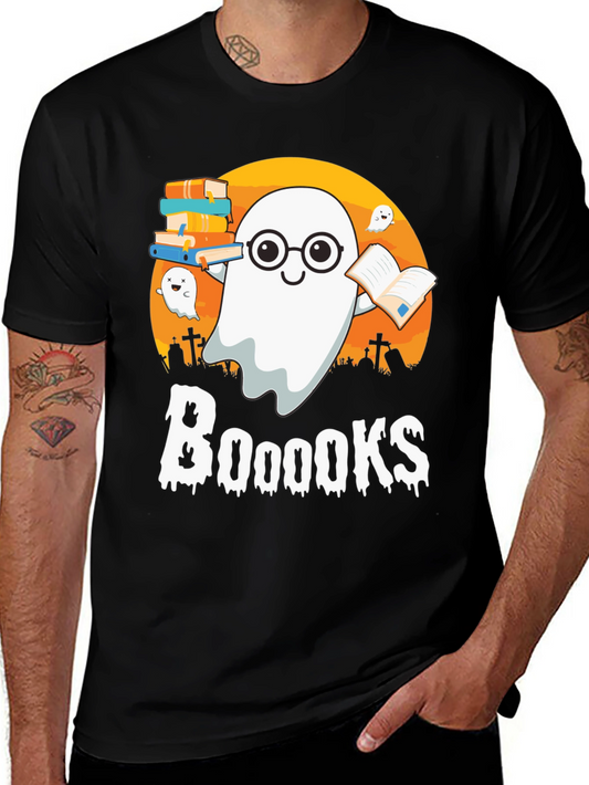 Booooks Halloween Reading Ghost T-Shirt