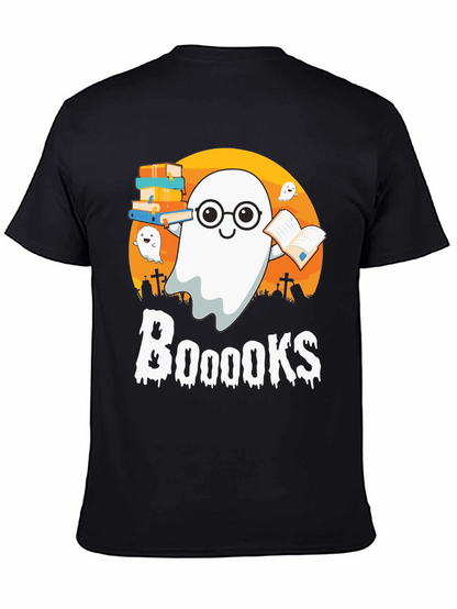 Booooks Halloween Reading Ghost T-Shirt