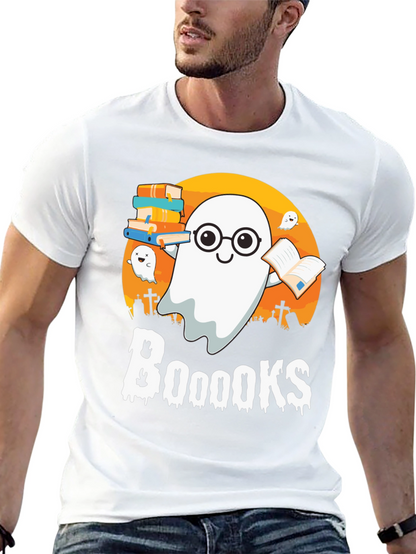 Booooks Halloween Reading Ghost T-Shirt