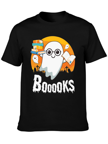 Booooks Halloween Reading Ghost T-Shirt