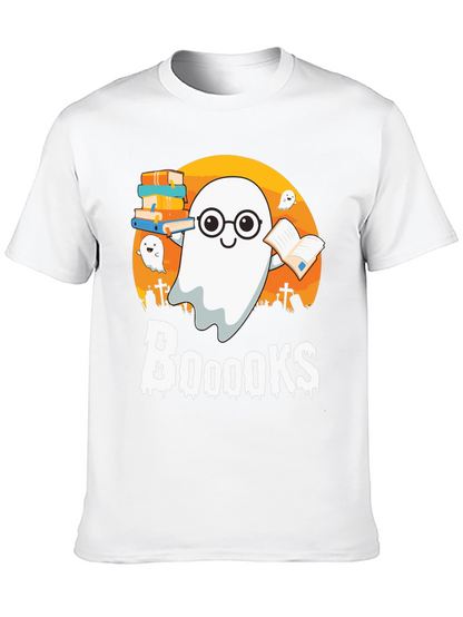 Booooks Halloween Reading Ghost T-Shirt