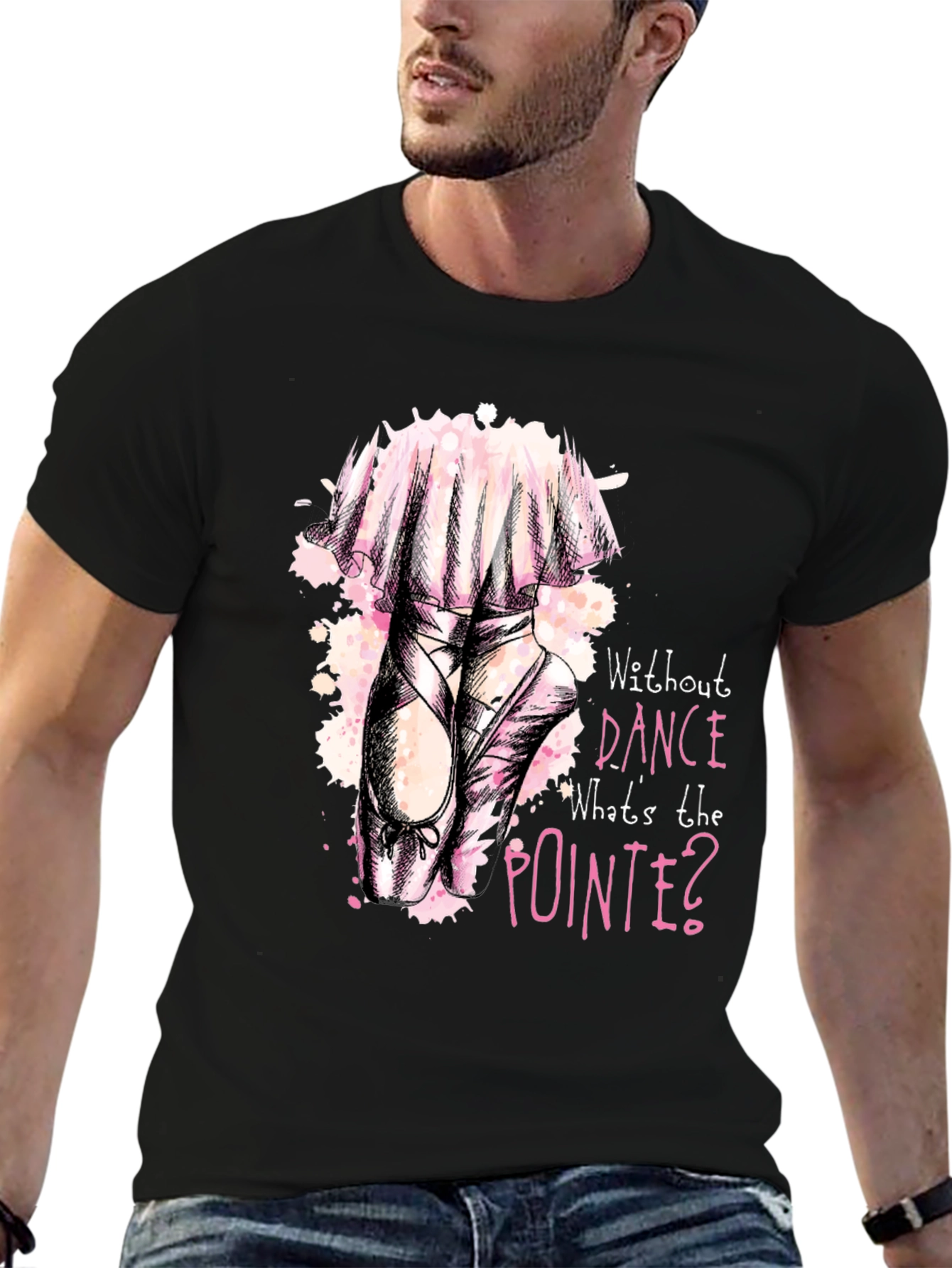 Dance Pointe Tee - Black Graphic T-Shirt