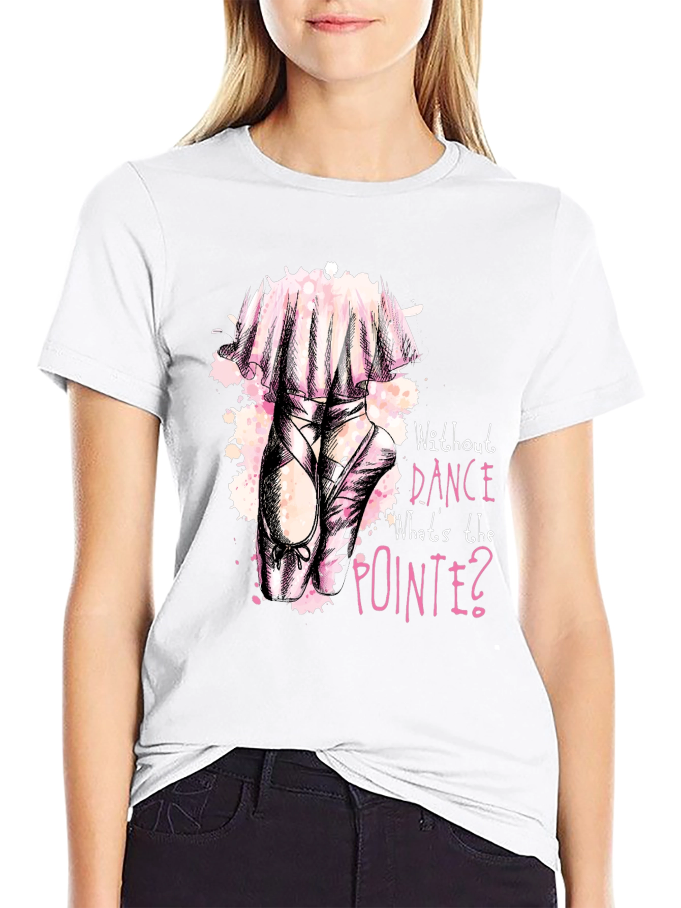 Dance Pointe Tee - Black Graphic T-Shirt