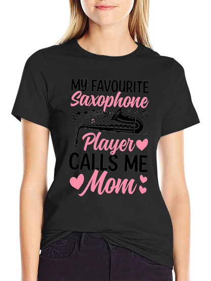 Saxophone Mom T-Shirt - Musical Gift for Mothers