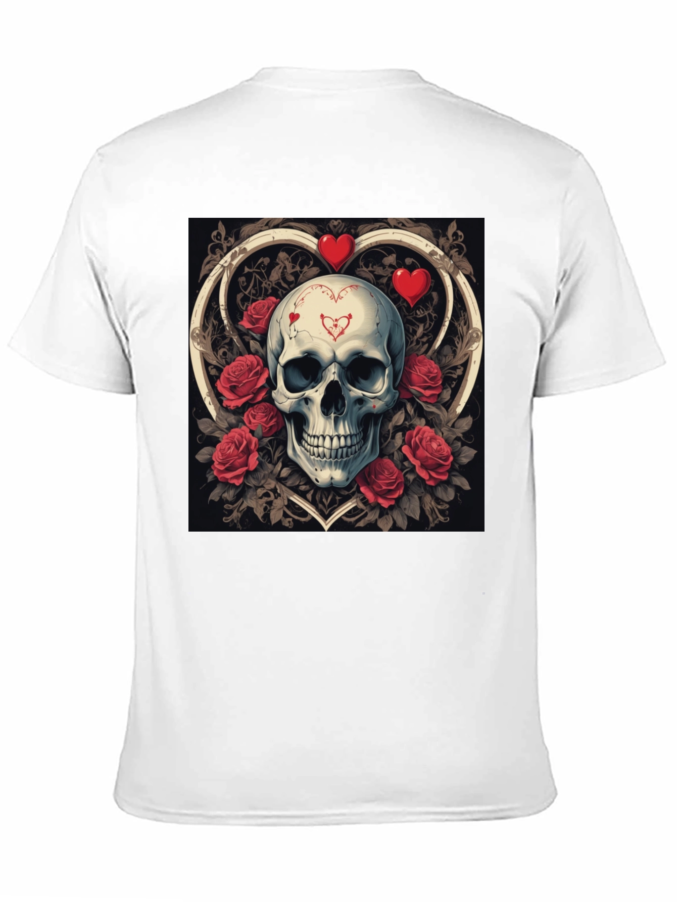 Skull & Roses Valentines Day Graphic T-Shirt