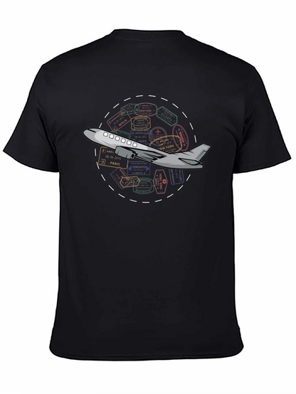 Passport Stamps Airplane Travel T-Shirt