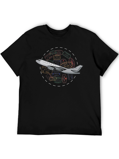 Passport Stamps Airplane Travel T-Shirt