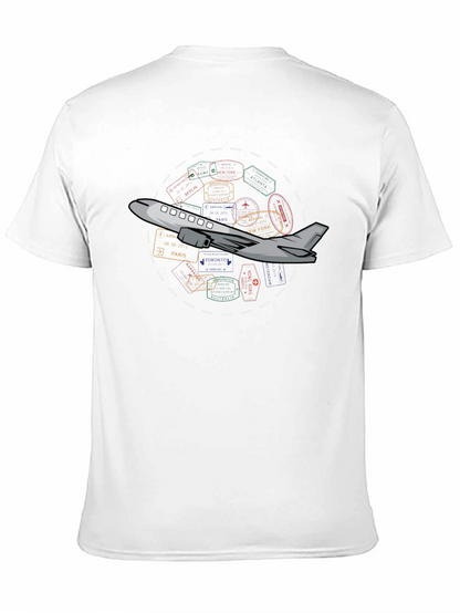Passport Stamps Airplane Travel T-Shirt