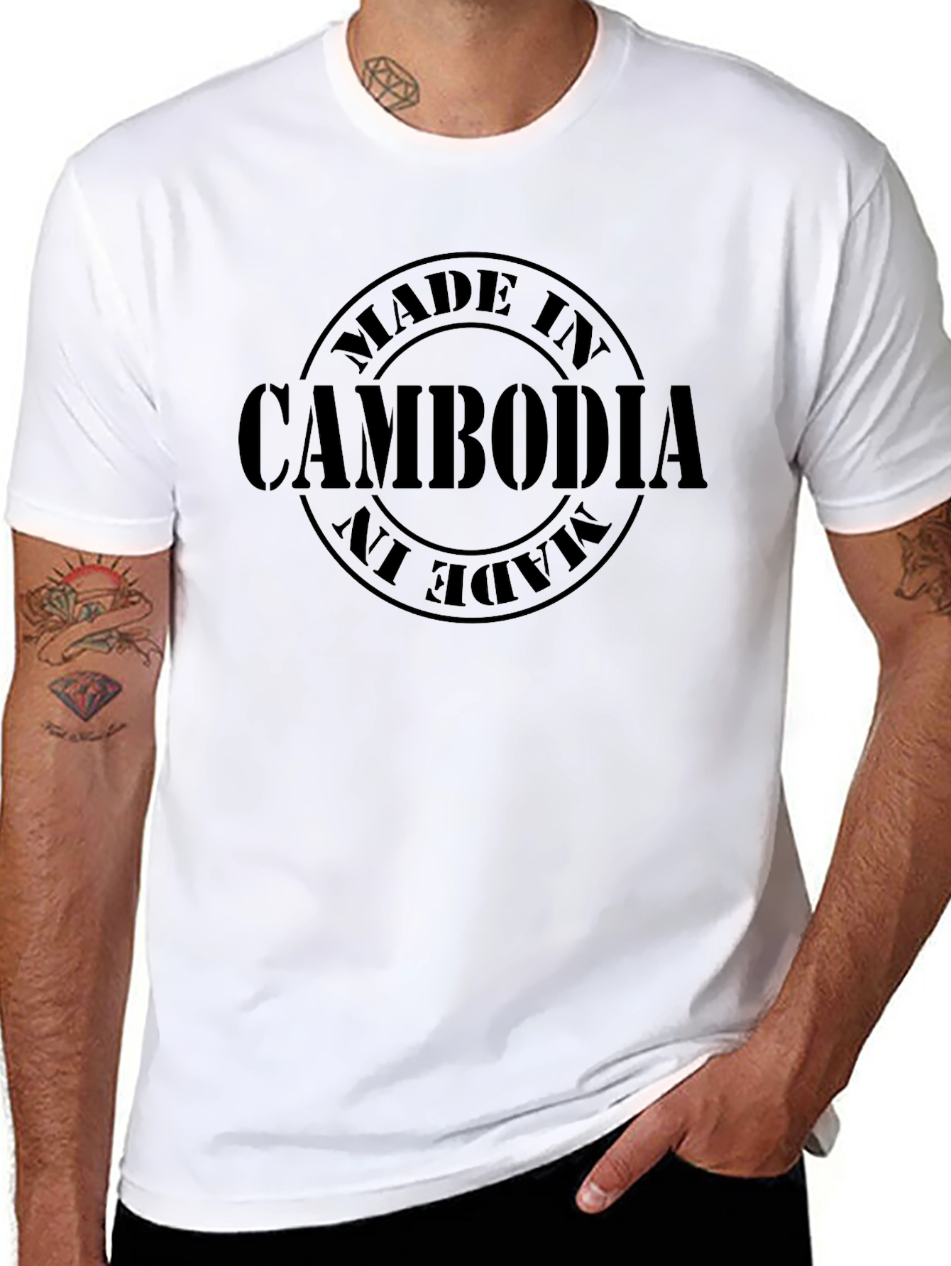 Made in Cambodia T-Shirt - Round Design