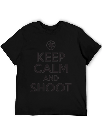 Keep Calm and Shoot Black T-Shirt