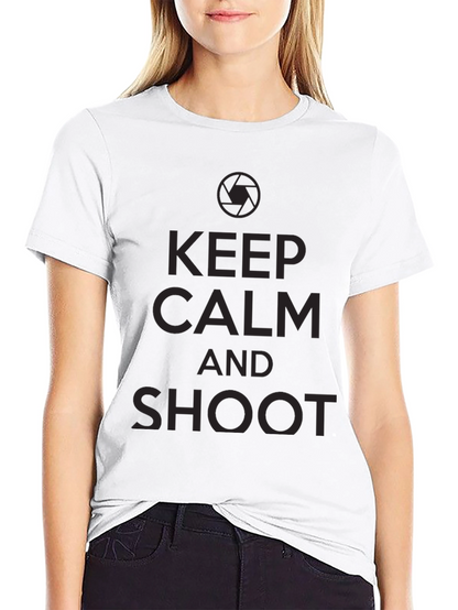 Keep Calm and Shoot Black T-Shirt