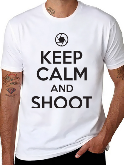 Keep Calm and Shoot Black T-Shirt