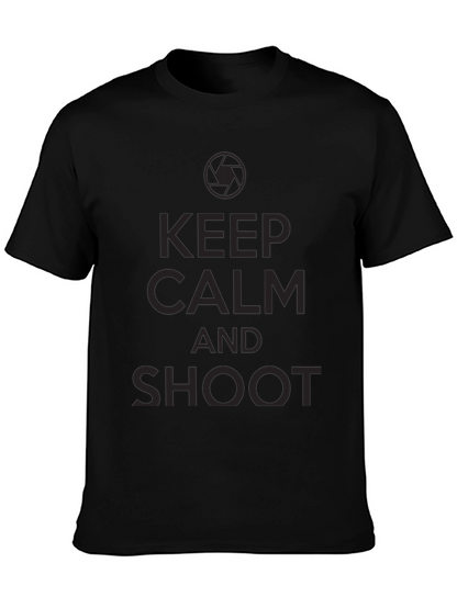 Keep Calm and Shoot Black T-Shirt