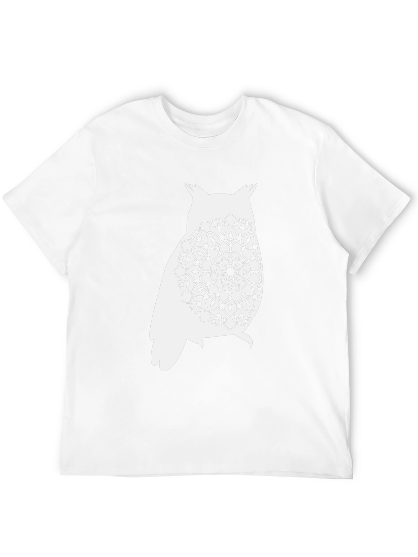 Owl Mandala Graphic Tee - Black Cotton Comfort