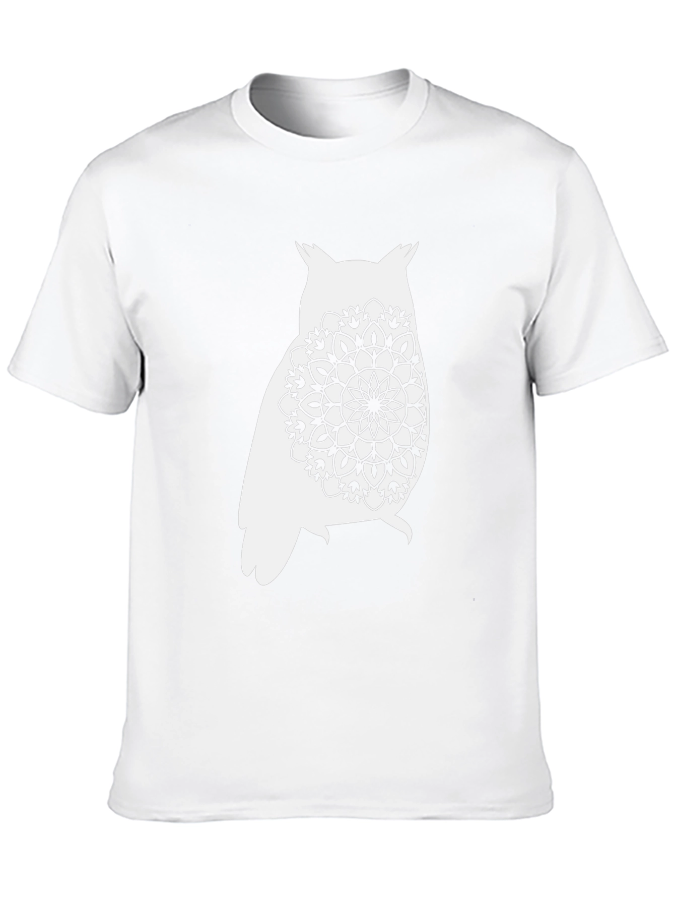 Owl Mandala Graphic Tee - Black Cotton Comfort