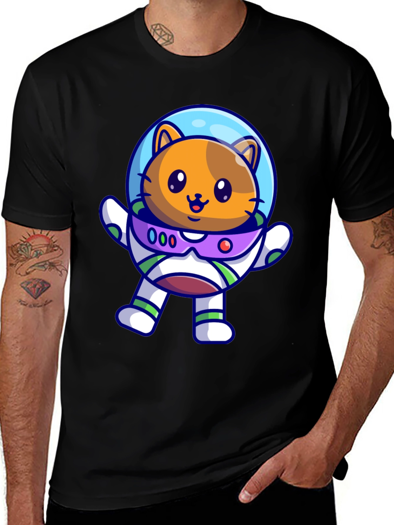 Astronaut Cat T-Shirt - Space Adventure Tee