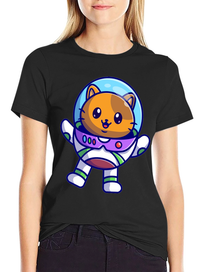 Astronaut Cat T-Shirt - Space Adventure Tee