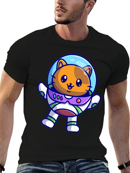 Astronaut Cat T-Shirt - Space Adventure Tee