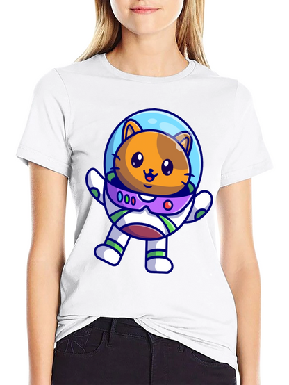 Astronaut Cat T-Shirt - Space Adventure Tee