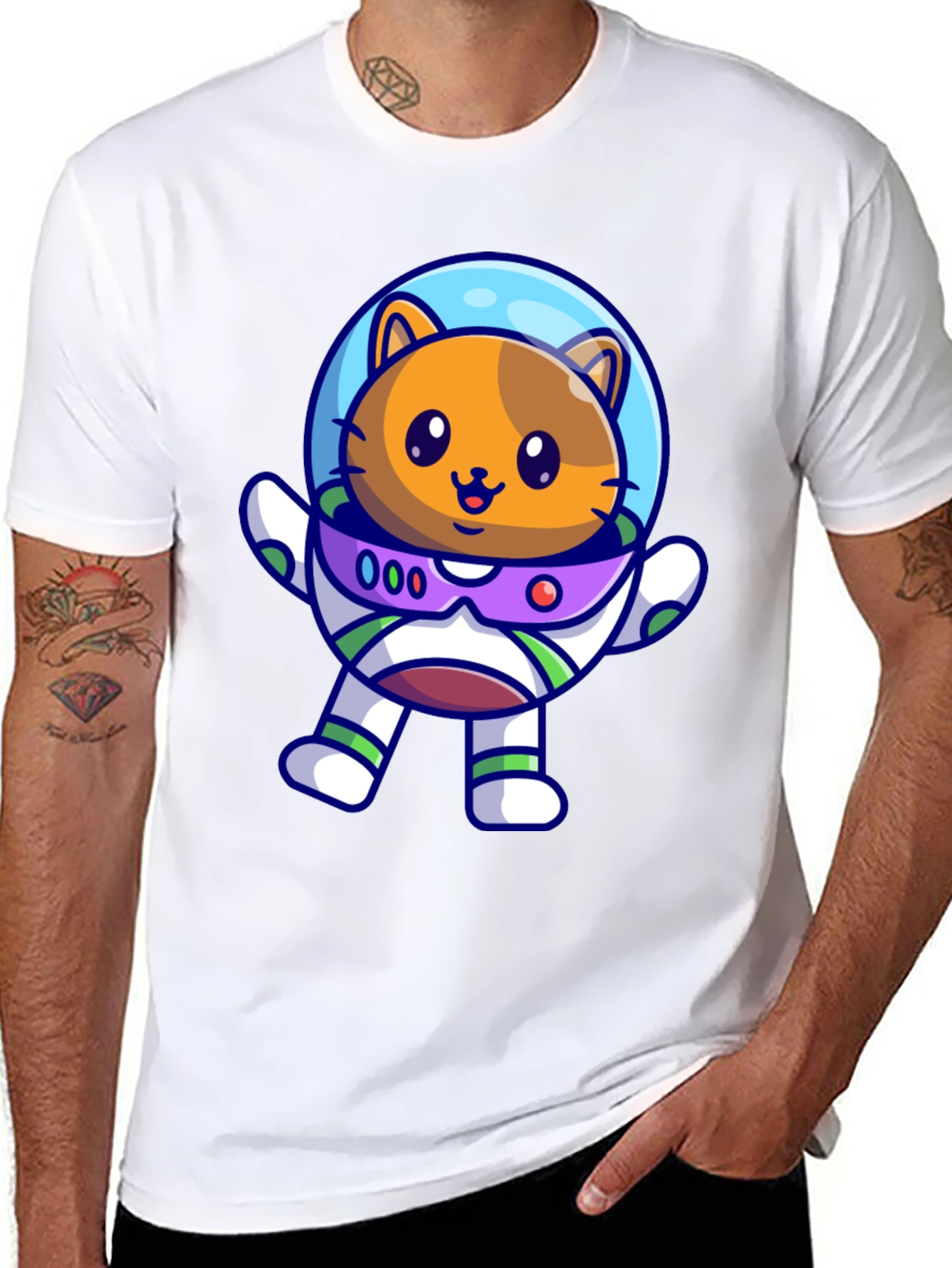 Astronaut Cat T-Shirt - Space Adventure Tee
