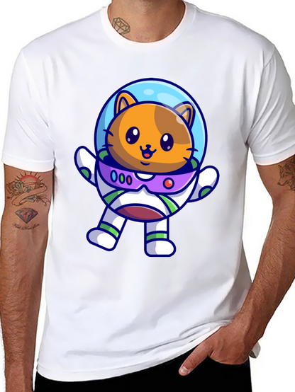 Astronaut Cat T-Shirt - Space Adventure Tee