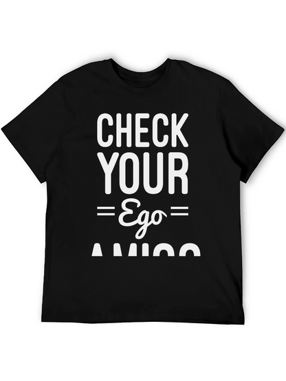 Check Your Ego Amigo Black Graphic Tee