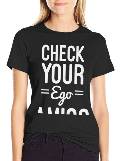 Check Your Ego Amigo Black Graphic Tee
