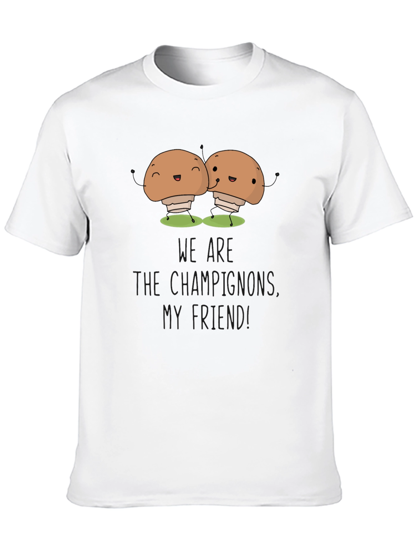 Mushroom Champs Black Tee - Comfy & Funny!