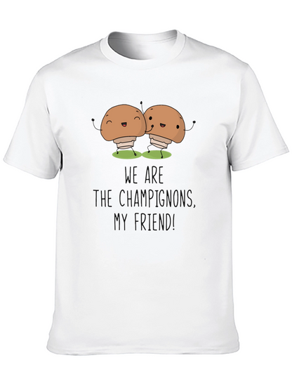 Mushroom Champs Black Tee - Comfy & Funny!