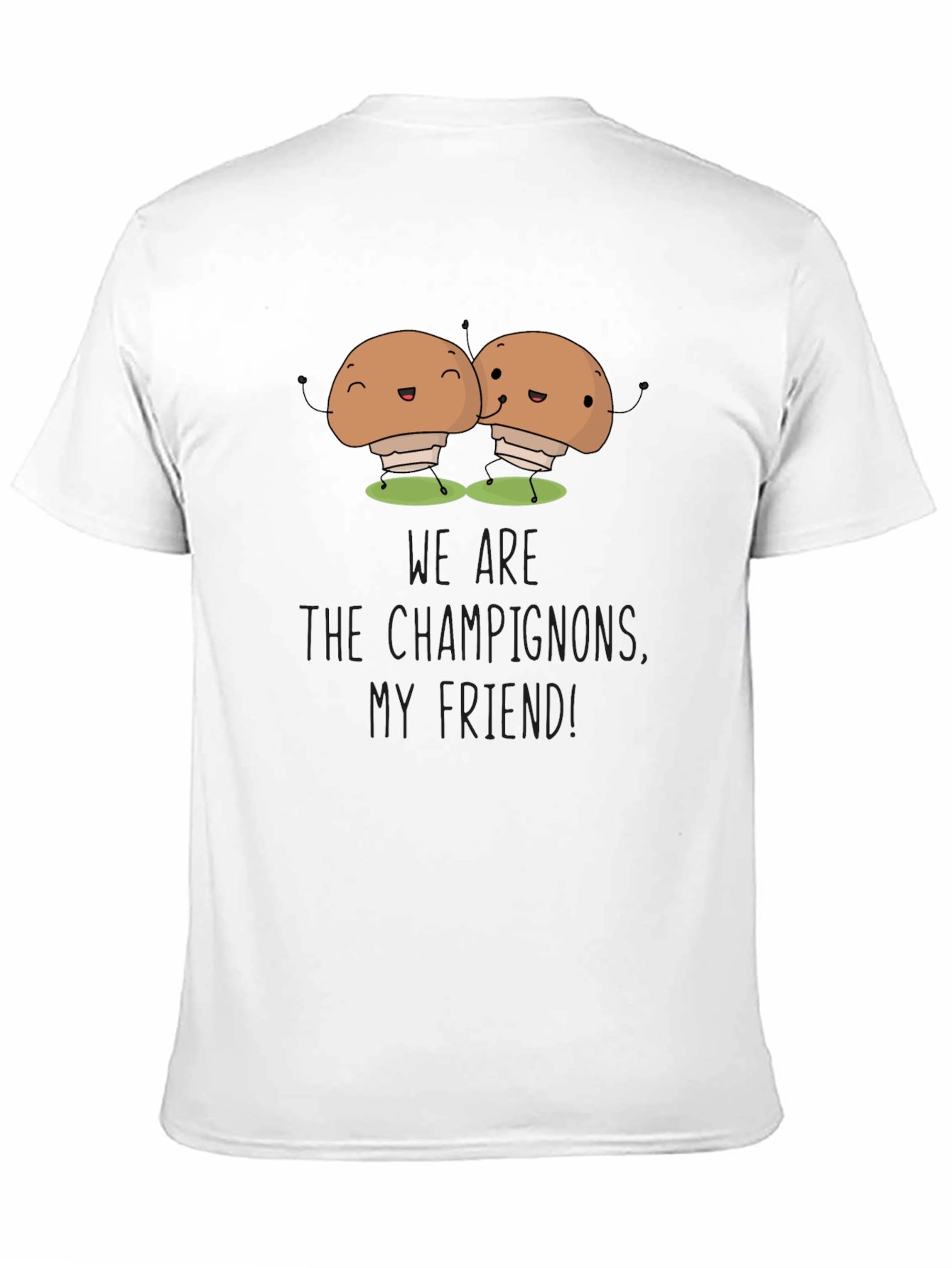 Mushroom Champs Black Tee - Comfy & Funny!