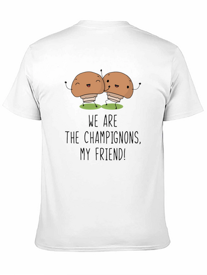 Mushroom Champs Black Tee - Comfy & Funny!