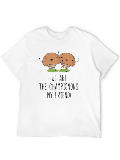 Mushroom Champs Black Tee - Comfy & Funny!