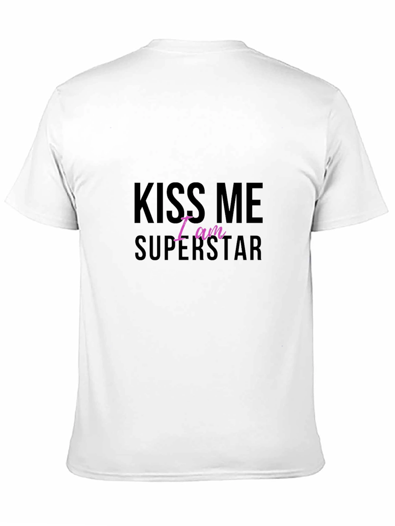 Kiss Me I am Superstar Black T-Shirt