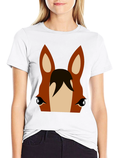 Horse Face Graphic Tee - Unisex Black T-Shirt