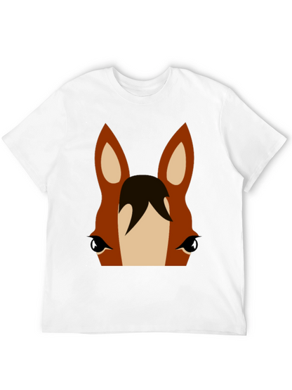 Horse Face Graphic Tee - Unisex Black T-Shirt