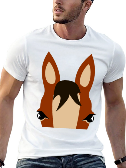 Horse Face Graphic Tee - Unisex Black T-Shirt