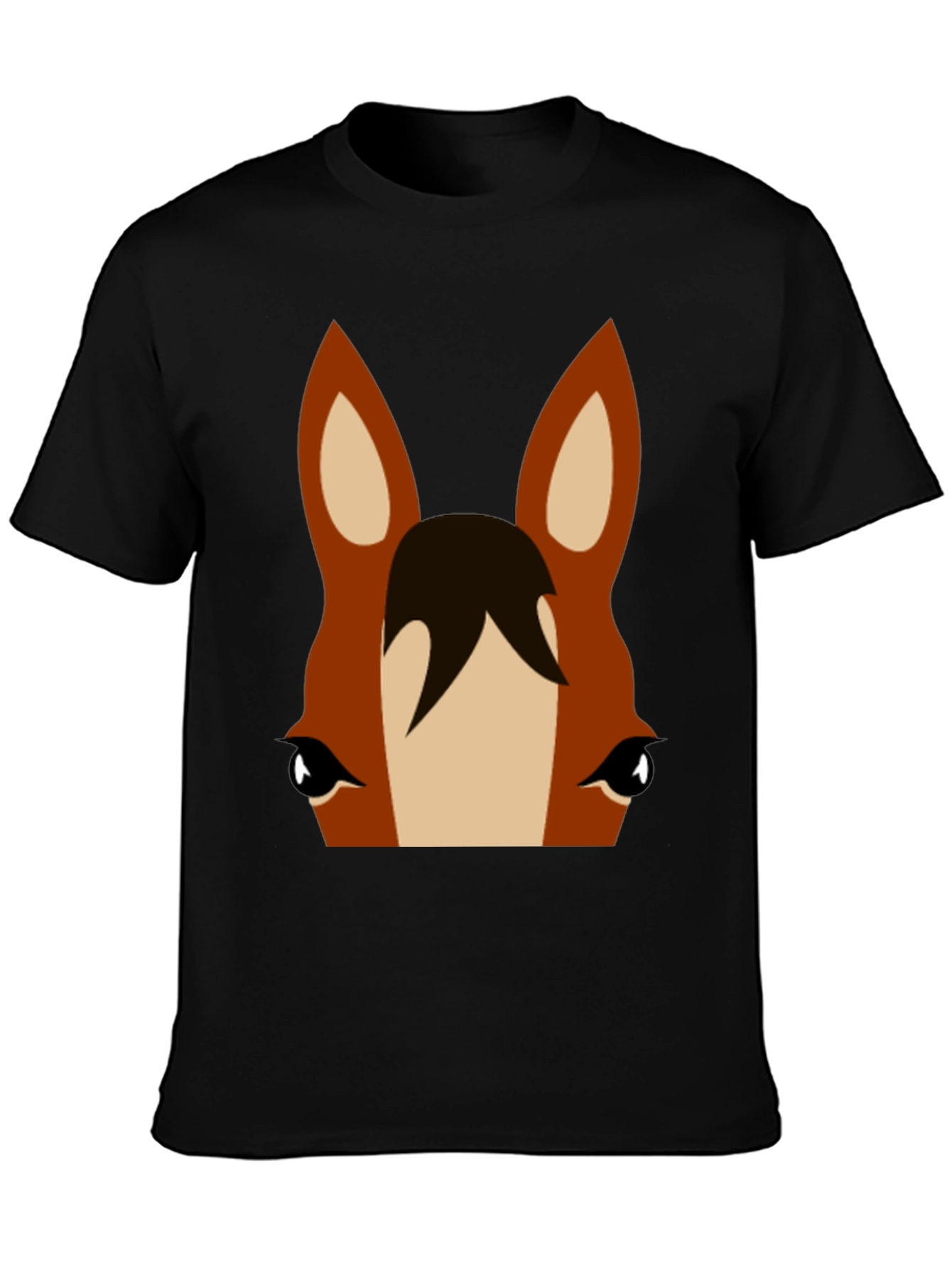 Horse Face Graphic Tee - Unisex Black T-Shirt