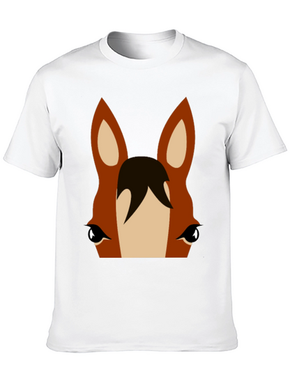 Horse Face Graphic Tee - Unisex Black T-Shirt