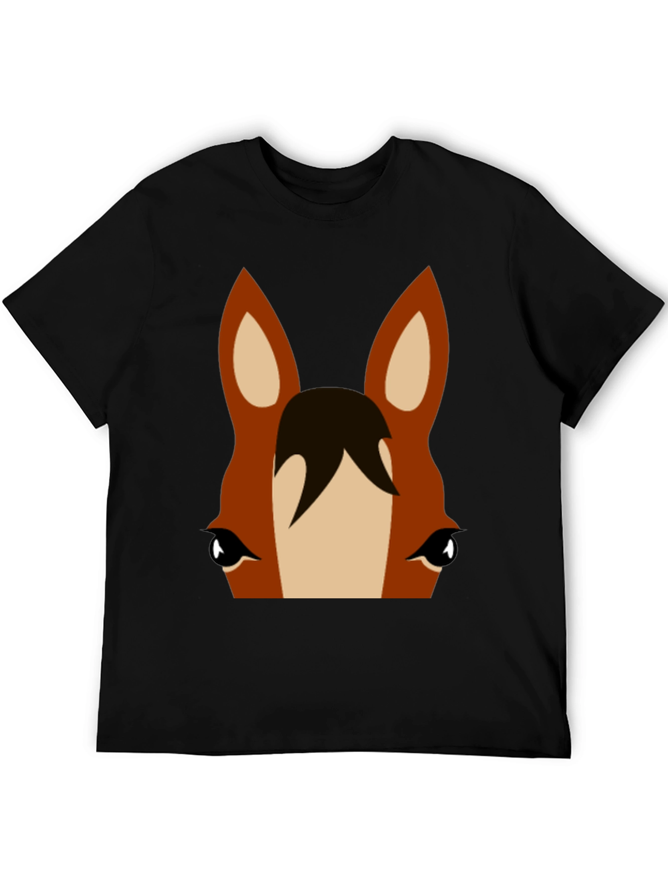 Horse Face Graphic Tee - Unisex Black T-Shirt