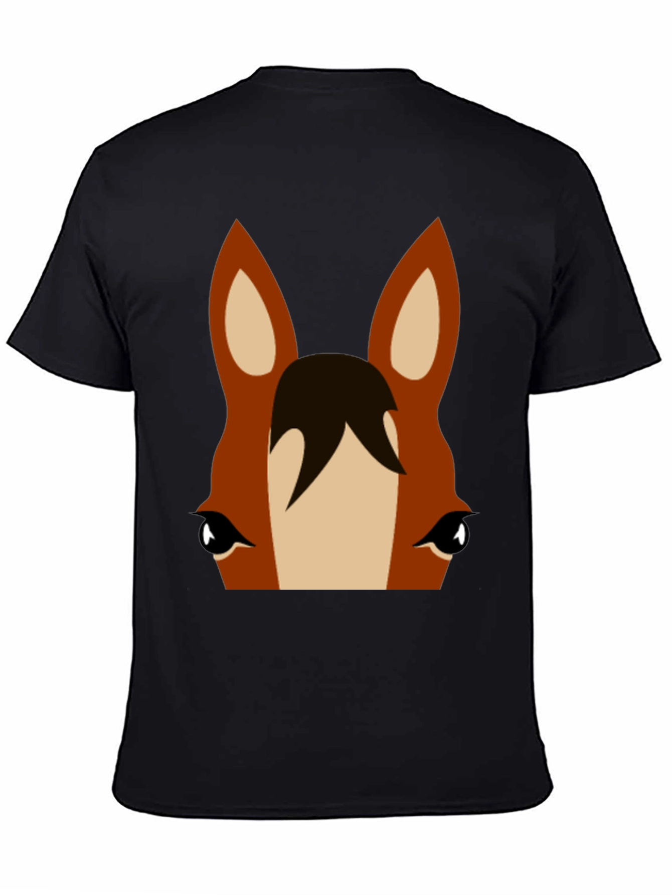 Horse Face Graphic Tee - Unisex Black T-Shirt