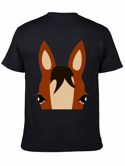 Horse Face Graphic Tee - Unisex Black T-Shirt