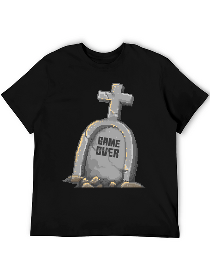 Game Over Tombstone Pixel Art T-Shirt