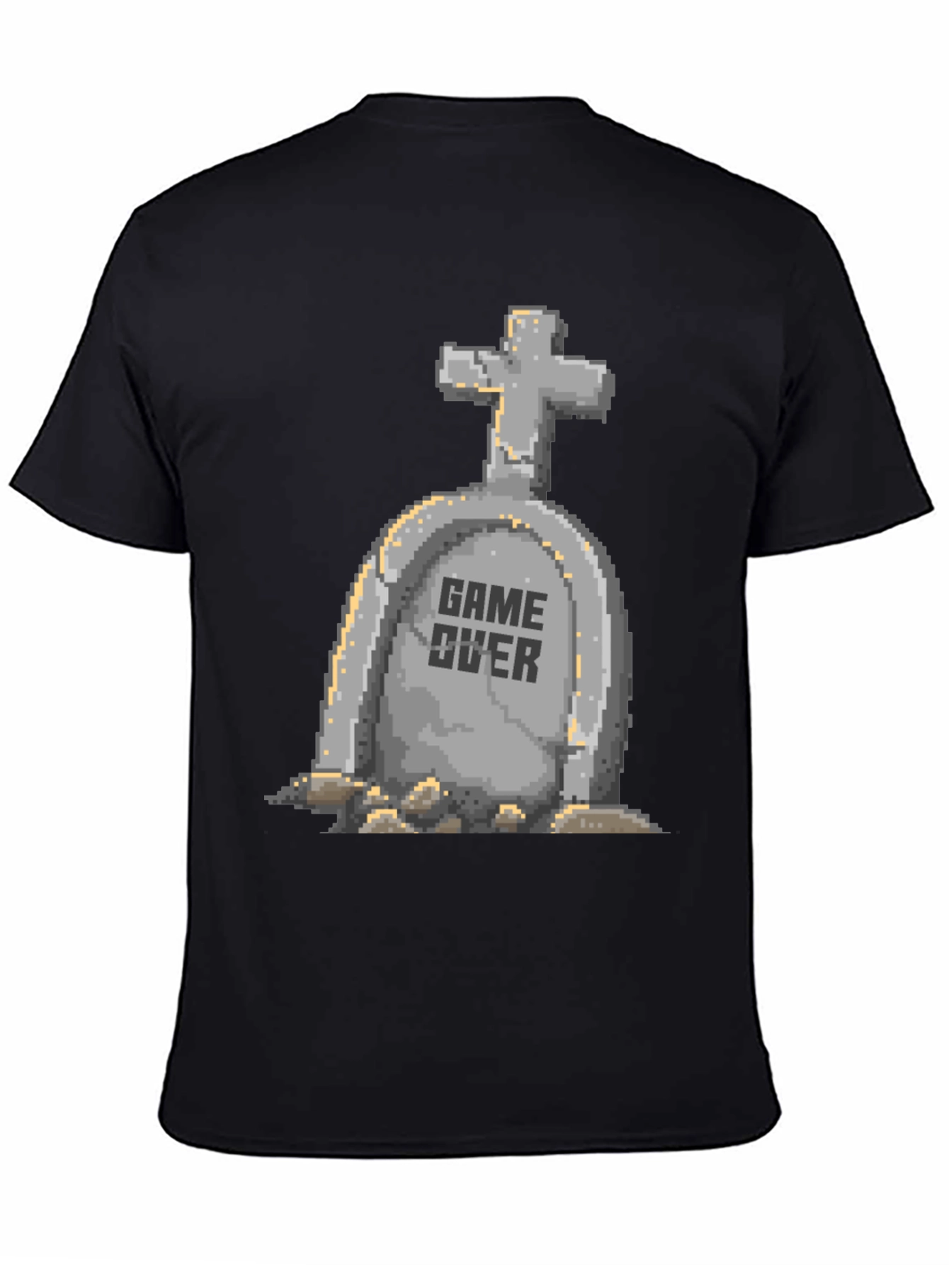 Game Over Tombstone Pixel Art T-Shirt