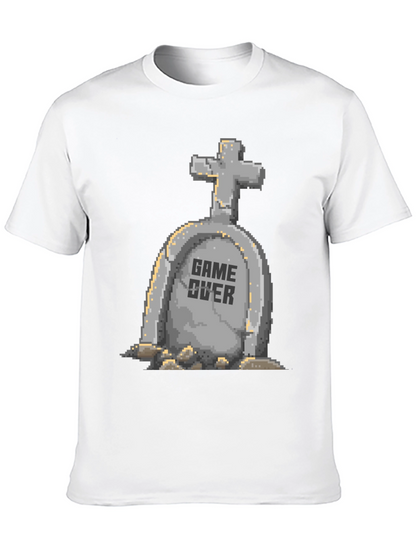 Game Over Tombstone Pixel Art T-Shirt